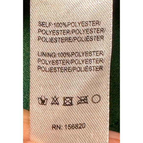 ALLISON NEW YORK Emerald Green Floral Print Tassel Tie Blouse, Sz S - Picture 12 of 12